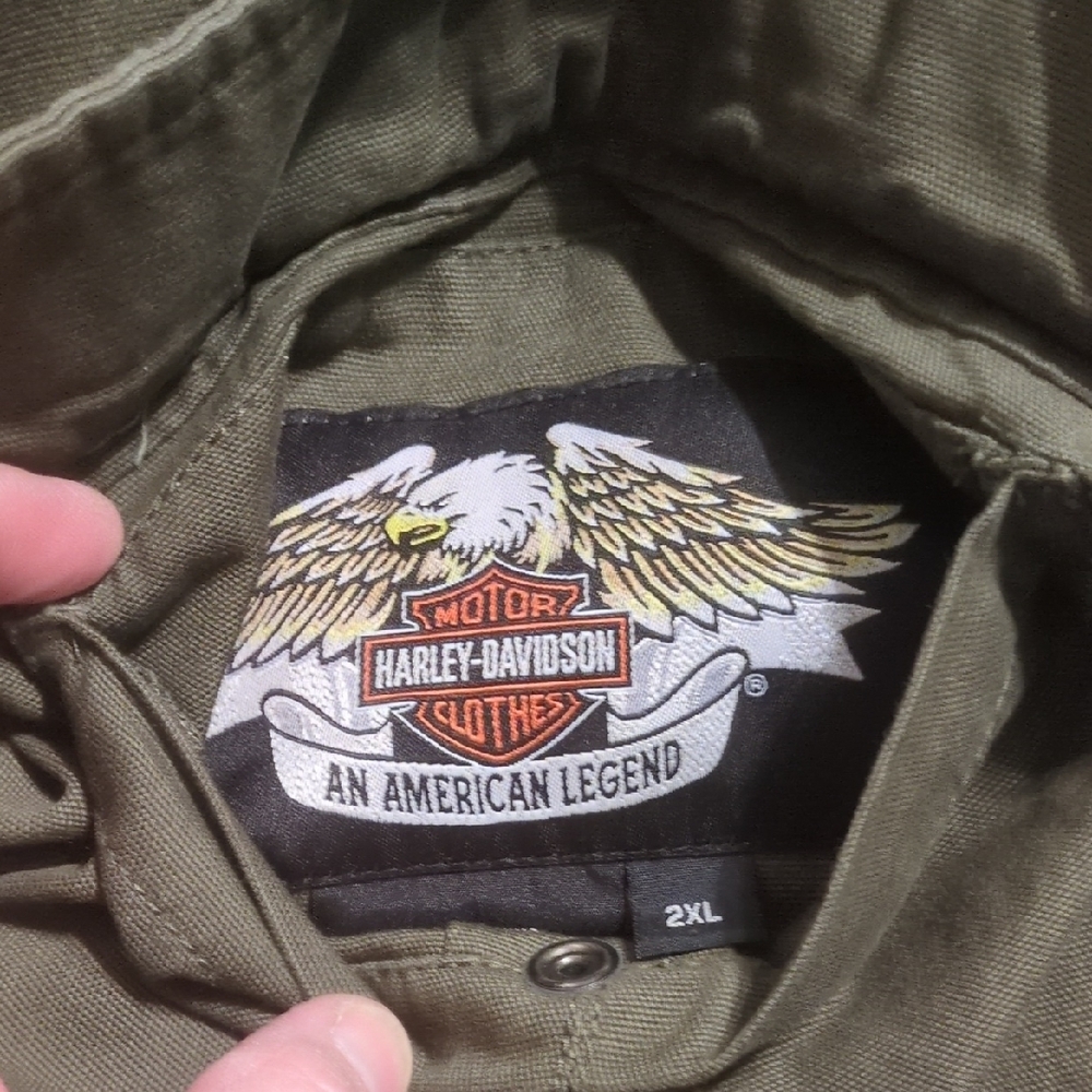 Harley-Davidson Men's Military Green Field Jacket Size XXL - Picture 5 of 5